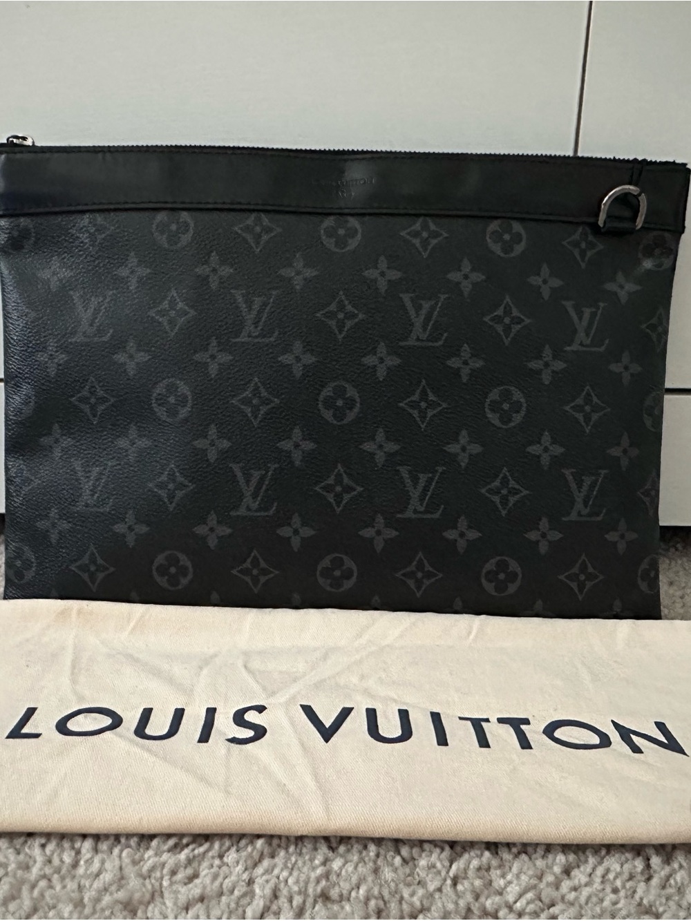 Louis Vuitton Black Monogram Canvas Document Pouch